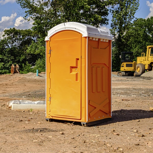 how often are the portable restrooms cleaned and serviced during a rental period in Michigan City